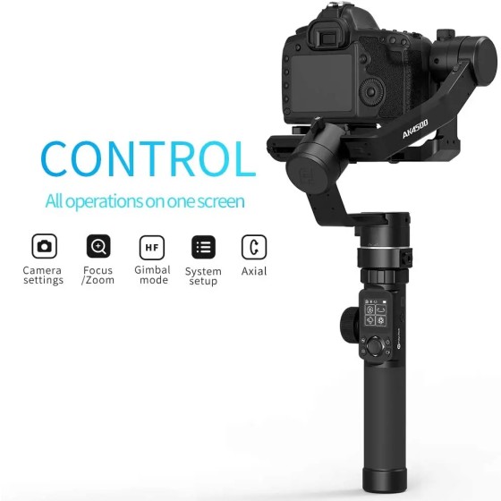 Feiyu Tech-estabilizador de cardán para cámara, AK4500, carga útil de aluminio, 4,6 kg, 3 ejes, DSLR, cámara de vídeo